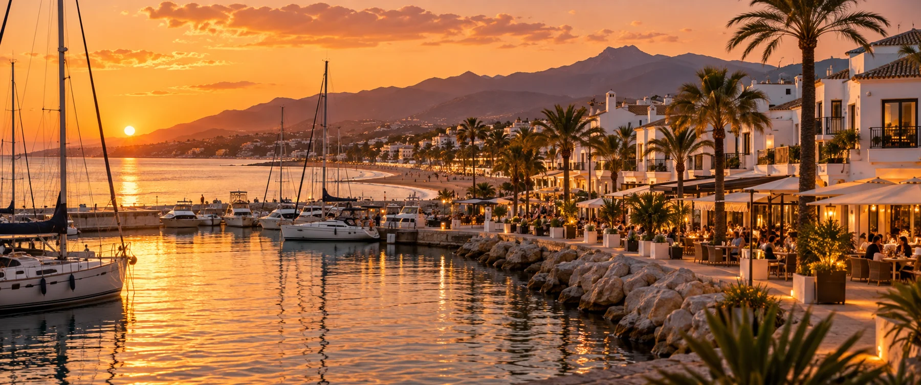Digitaal sfeerbeeld Estepona Haven & strand