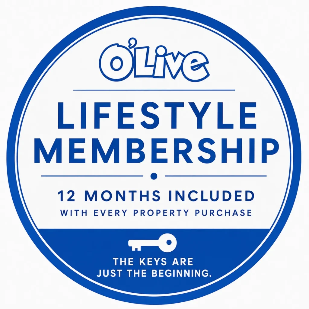 O’live Lifestyle Membership: 12 maanden inbegrepen bij aankoop via O’live Group Homes