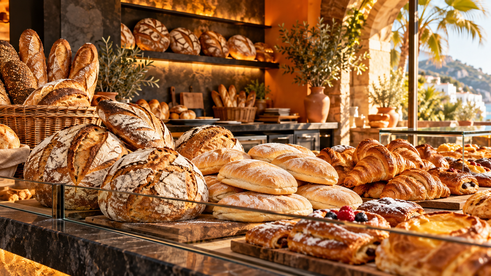 Ambachtelijk brood, molletes, croissants en gebak