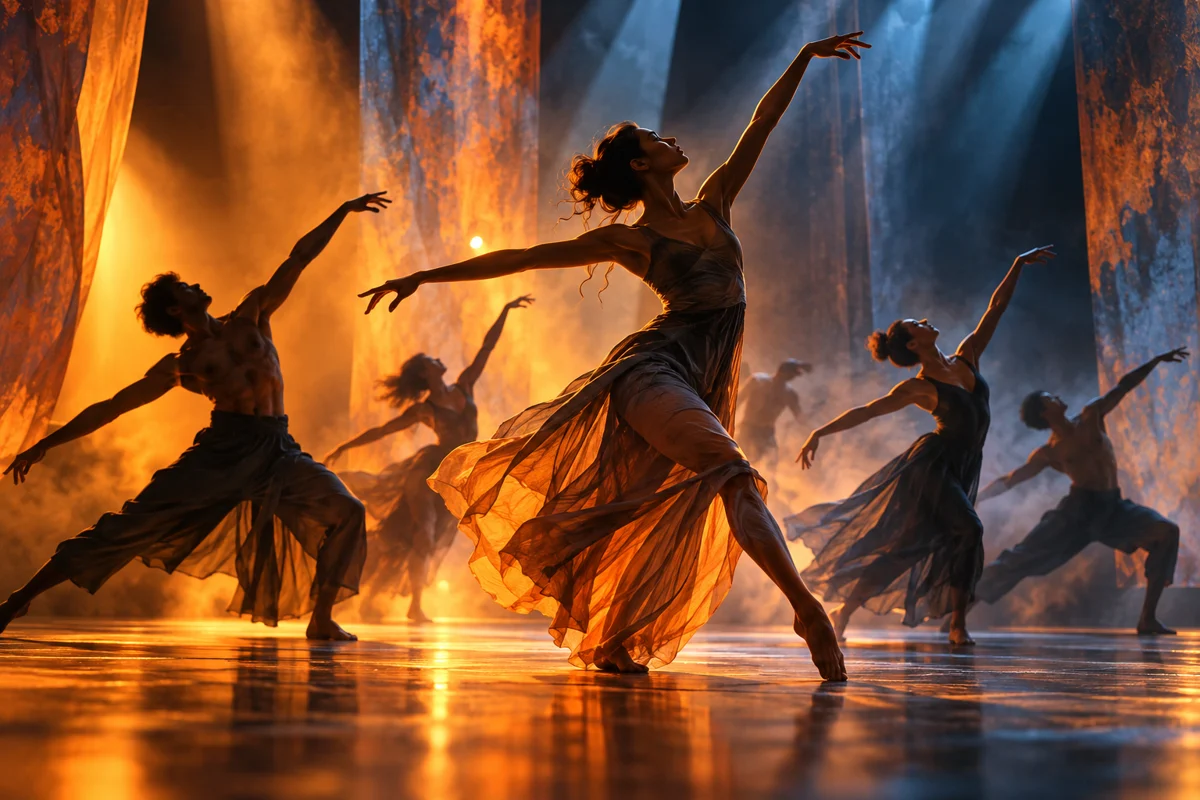 Illustratie van een dansvoorstelling