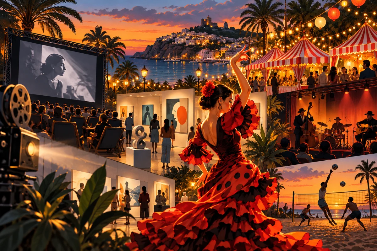 Illustratie van een filmvertoning