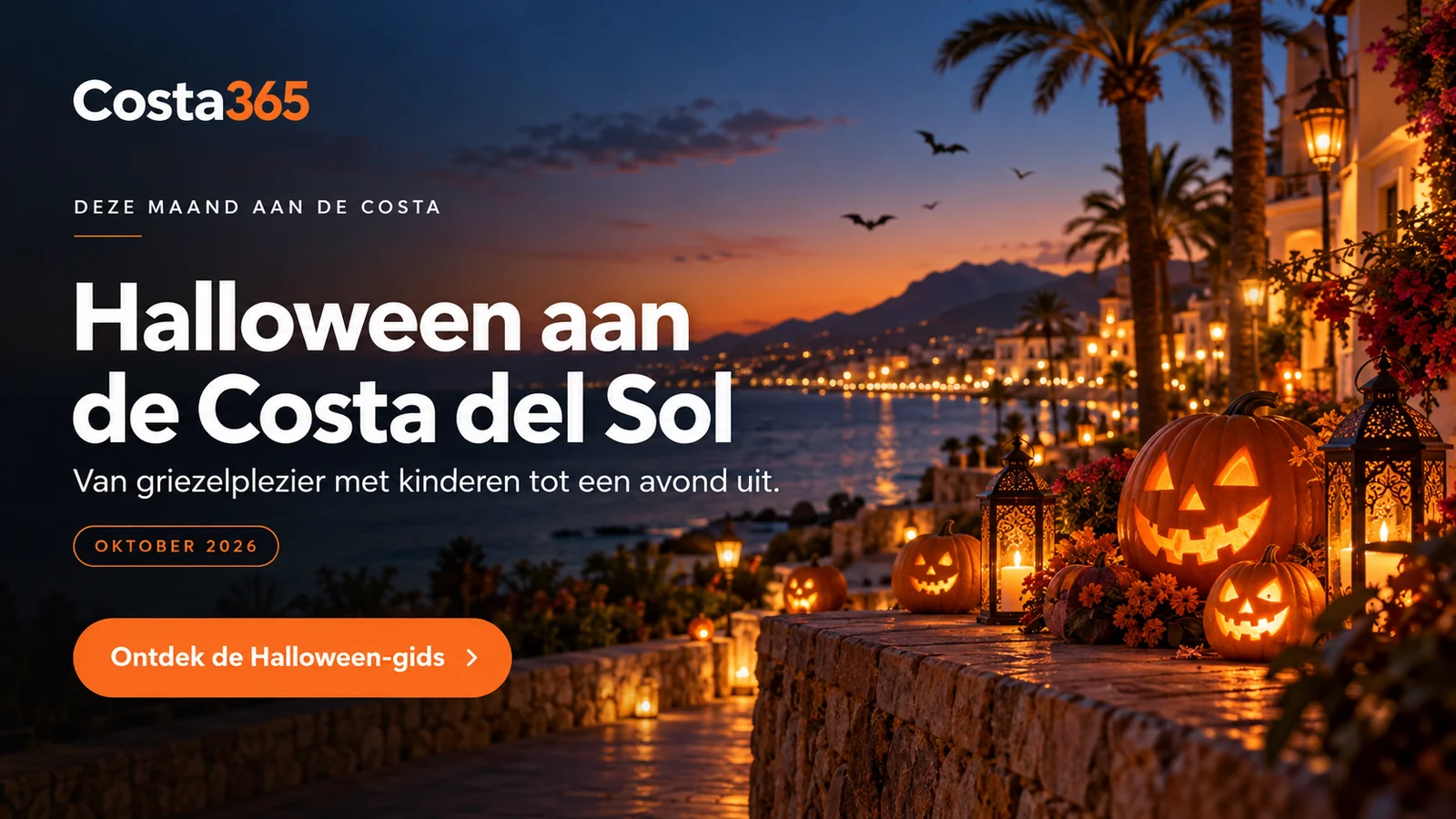 Halloween aan de Costa del Sol — van griezelplezier met kinderen tot een avond uit, oktober 2026